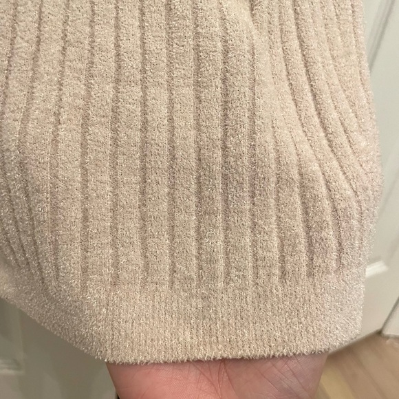 Barefoot Dreams CozyChic Ultra Lite Rib Square Neck Midi Dress - Bisque (M) - Picture 7 of 11